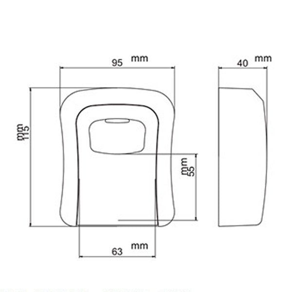 Lättinstallerad Låda med Lås, Väggmonterad Aluminiumlegering för Bred Användbarhet med Stort Internt Utrymme