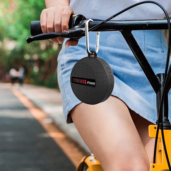 Portabel Bluetooth-högtalare med handsfree-funktion, högupplöst surroundljud för äkta stereosammankoppling, kompakt trådlös cykel