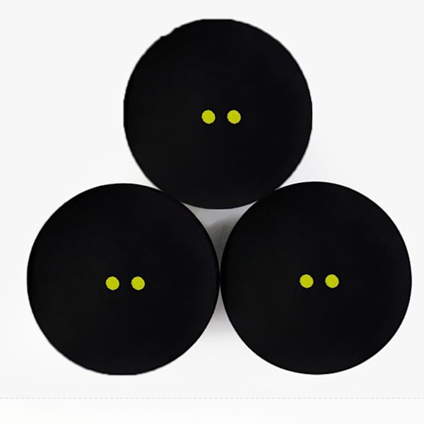 Professionella Squashbollar för Träning, Två Gula Prickar Långsam Racketboll för Erfarna Spelare (Unisex), Set om 2, Förbättrade Utomhussporter