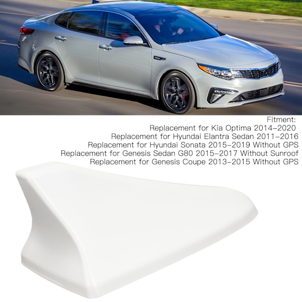 Bil Hai Fin Antenne Deksel 96219 D5000EBQK Tak Antenne Base Erstatning for Kia Optima 2014‑2020 Hvit