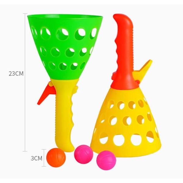 Högkvalitativ och Tålig Design Pop and Catch Bollspel, Perfekt Barnpresent För Inomhus- och Utomhusaktiviteter Som Främjar Hand-Öga-Koordination Med Catch Launcher