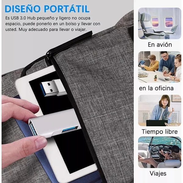 USB C Hubb För Enheter Med Typ C-Port, Bred Användning 4 USB-Portar Adapter Expander Med Användarvänlig Design, Portabel Och Lätt Att Flytta Mellan