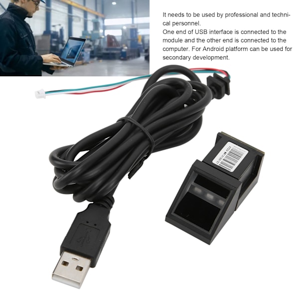 Optisk fingeravtrycksläsare USB Biometrisk modulär skanner Tillträdeskontroll Sensor för Windows