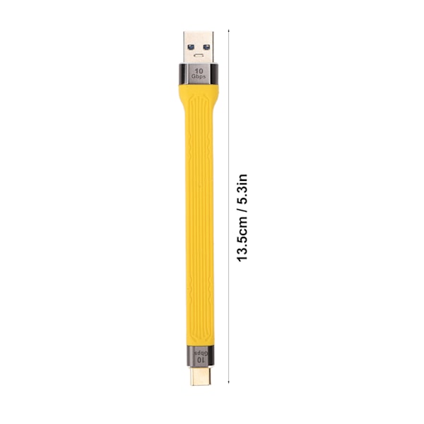 Kort USB A til USB C-kabel Bærbar lille FPC Fleksibelt kabel PD 100w 5A 10Gbps Hurtig opladning Kort USB C-kabel