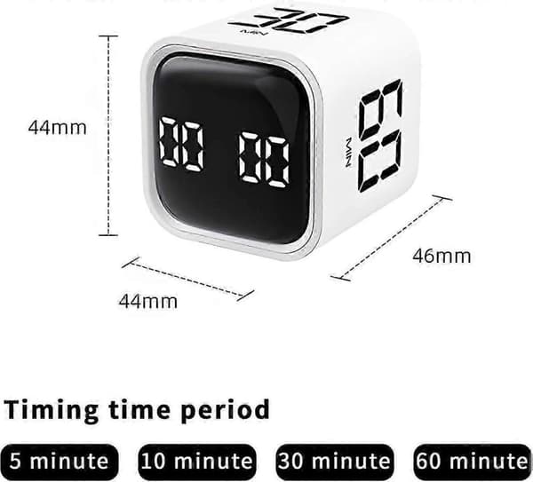Pomodoro timerterning, lyd- og vibrationsalarmer