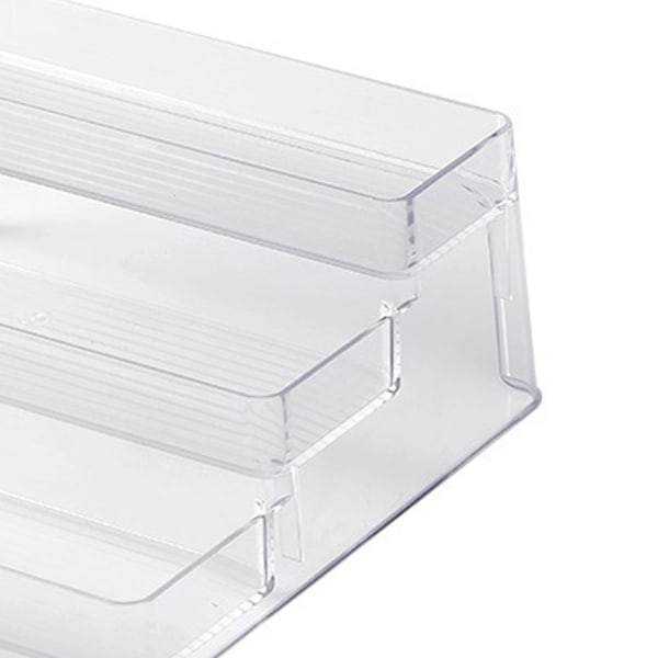 Klar akryl displayställ 3-nivåers ställ displayställ kök badrum förvaringsställ transparent färg
