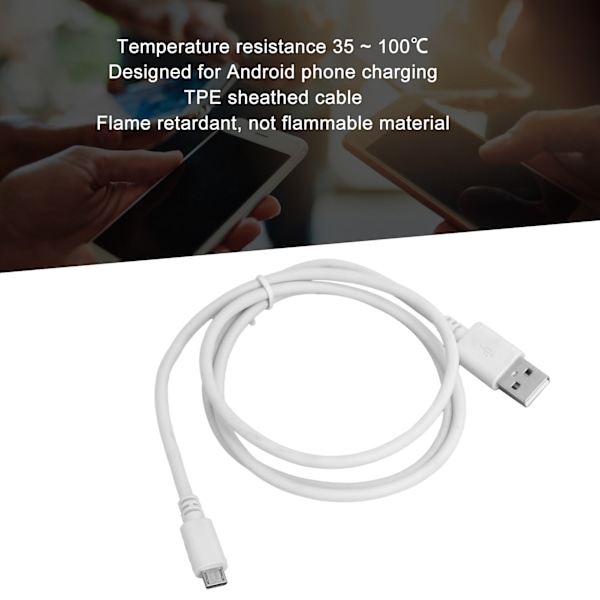 Micro USB-kabel Hurtiglader Kabel Erstatningsledning 1m / 3,3ft for Android-telefon