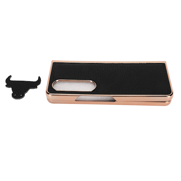 Fällbar telefonfodral för Samsung Galaxy Z Fold 4 Nano Galvaniserat läder Stjärnmönster Anti Scratch Telefonskyddsfodral Svart