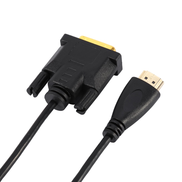 1M Guld HDMI til DVI Han Monitor Konverter Adapter Kabel Ledning til HDTV HD