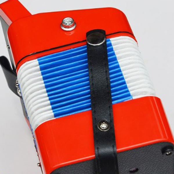 Harmonikka lelu lapsille Harmonikka soitin 2 basso 7 näppäintä lapsille Punainen