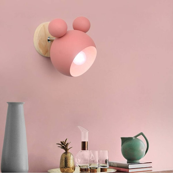 Vägglampor i retrostil, kreativ design barnvägglampa med högkvalitativa material och energieffektiv, idealisk för unikt designat prinsessrum