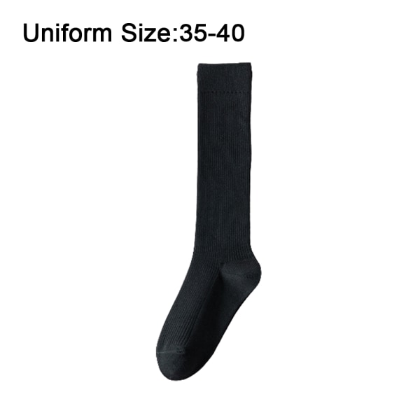 Pilstrumpor, bra förlängning och elasticitet, lämplig för matchi Calf socks in black