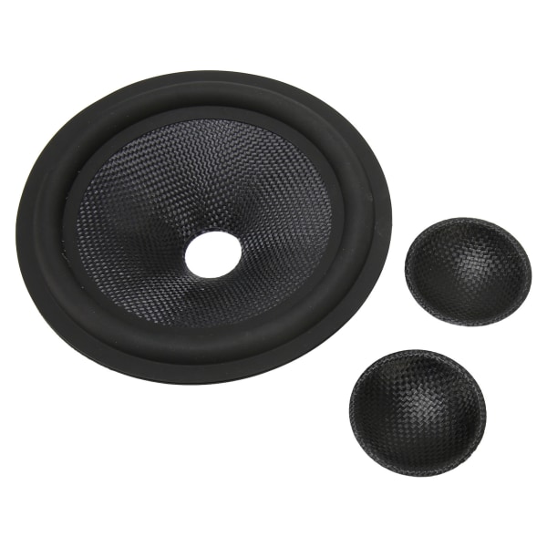 Högtalarkon Drum Paper 1 tum innerdiameter Gummi Surround Subwoofer Högtalare Drum Paper Svart