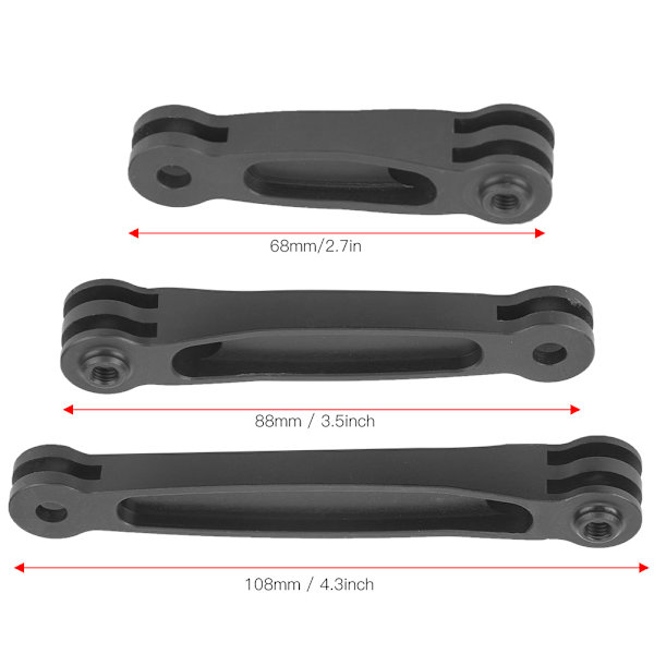3-in-1 alumiiniseos monopod-jatkovarsi Gopro SJCAM XiaoYi Sony -toiminta kameroille