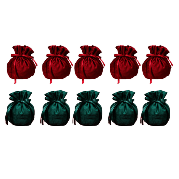 Jewelry Velvet Drawstring Bags Small Size Gift Pouches, Gift Bags for Wedding Party (Pack of 10)