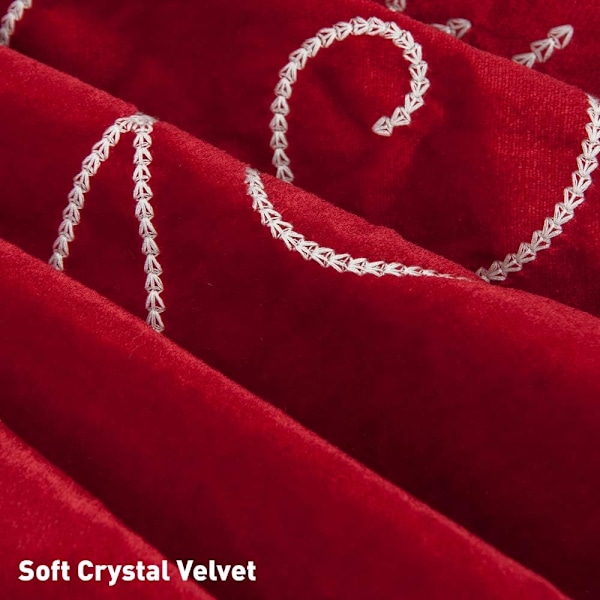 Mysig julgransmatta, elegant design på kristallvelour för festlig charmdekor