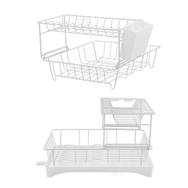 Modern Retro Design Diskställ, Diskställ med Stor Kapacitet, Elegant Och Funktionellt, Vit (Ultra Storlek)