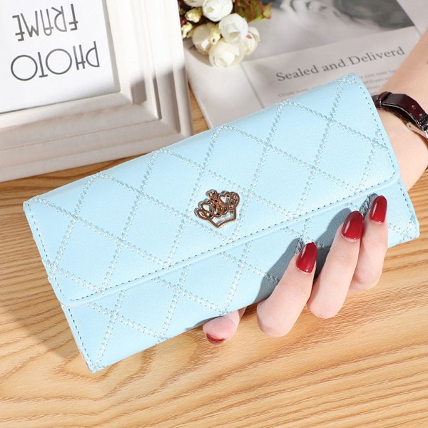 Broderad krona dam clutch väska mode kort väska Multifunktionell myntväska för kvinnor