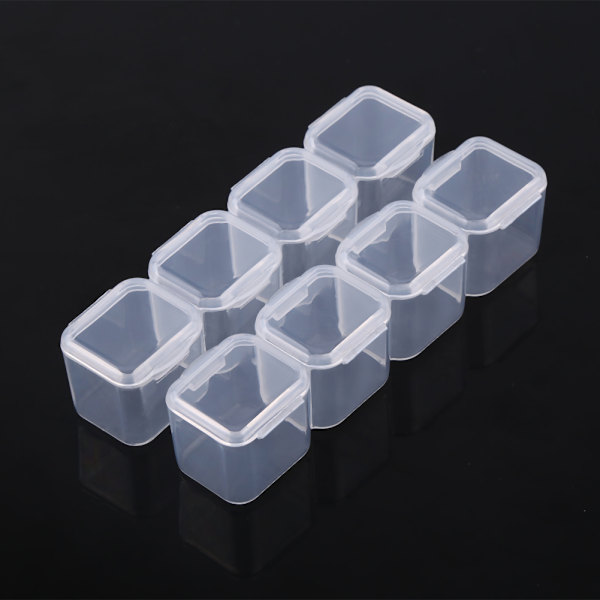 Klar plastik 28 slots justerbar tablet medicin pille smykker