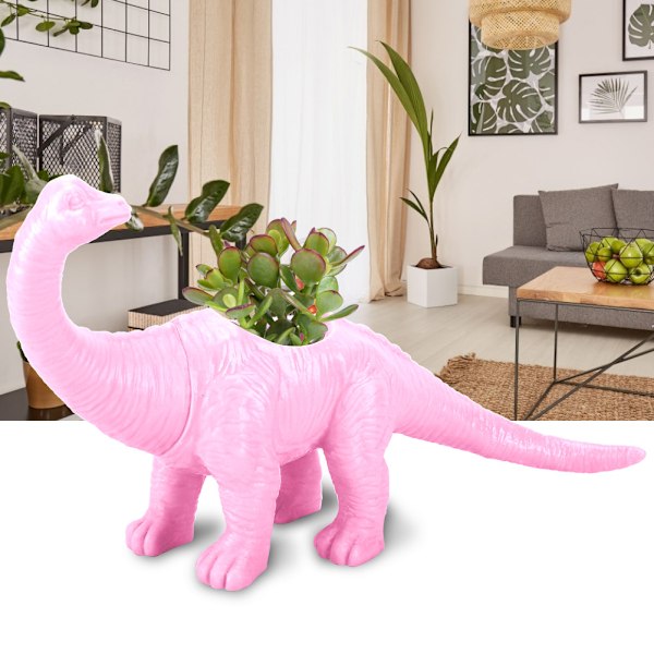 Dinosaurie Djur Blomkruka Kaktus Succulent Växtkruka Trädgårdsdekoration (Rosa)