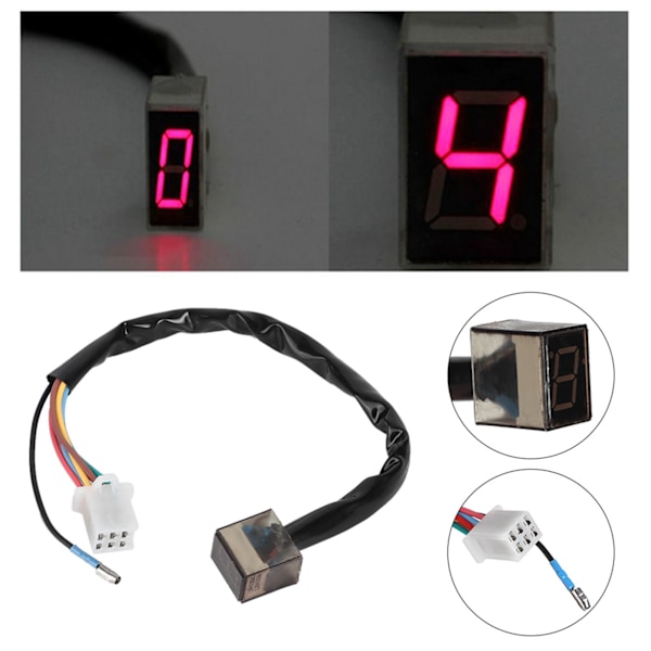 Universal motorsykkel LED digital girindikator hastighetsgir clutchspak sensor tilbehør