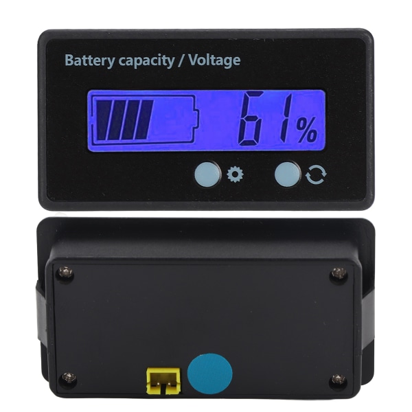 GY-6GS Batteridrevet LCD-display Voltmeter 12-84V med lysalarmfunktion (blåt lys)
