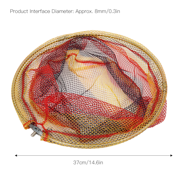 Dip Net Head Sterk Robust Sammenleggbar og Bærbar Nylon Fiskefang Fuglefanger Nett