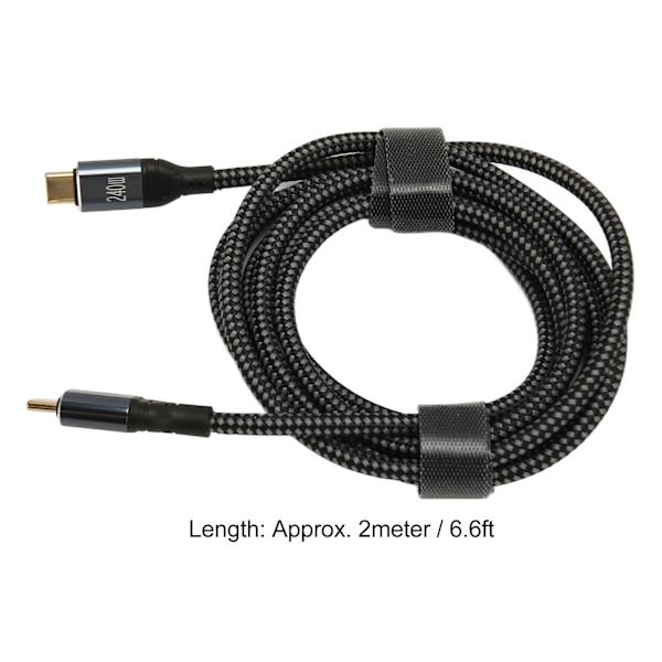 USB C till USB C-kabel PD3.1 240W Snabbladdning 6,6ft 480Mbps E Mark2.0 Chip Universell Hane till Hane USB C Förlängningskabel