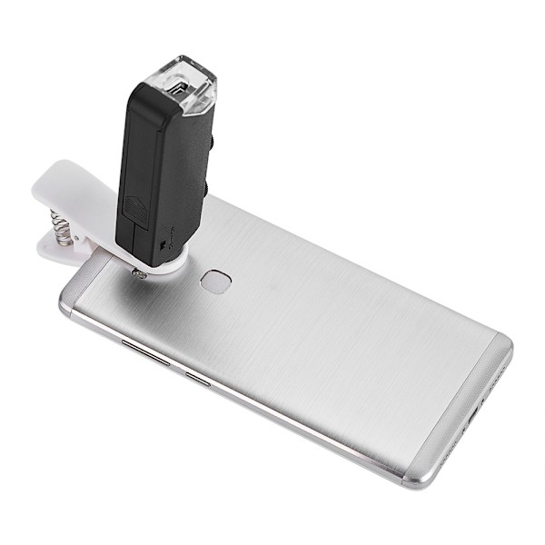 60X-100X optisk zoom LED-mikroskoplins med klämma för mobiltelefoner