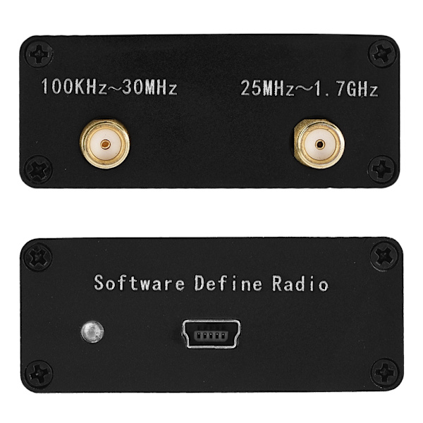 100KHz-1.7GHz Full Band Software Radio HF FM AM RTL SDR-mottaker med antenne