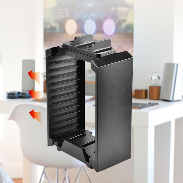 Vertikal konsollstativ kjølevifte spilldiskstativholder for PS4 SLIM PRO XboxONE S