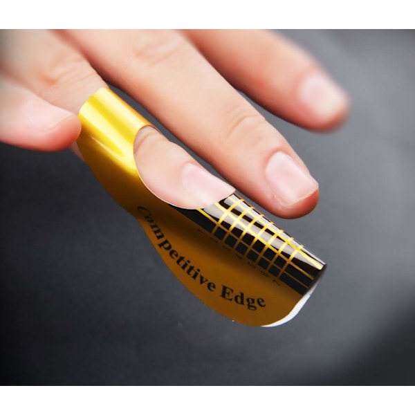 Hästskoformade Nagelformar i Akryl, Professionella Manikyrverktyg för DIY Manikyrdesign, Slät Yta och Stark Fästförmåga, Nagel