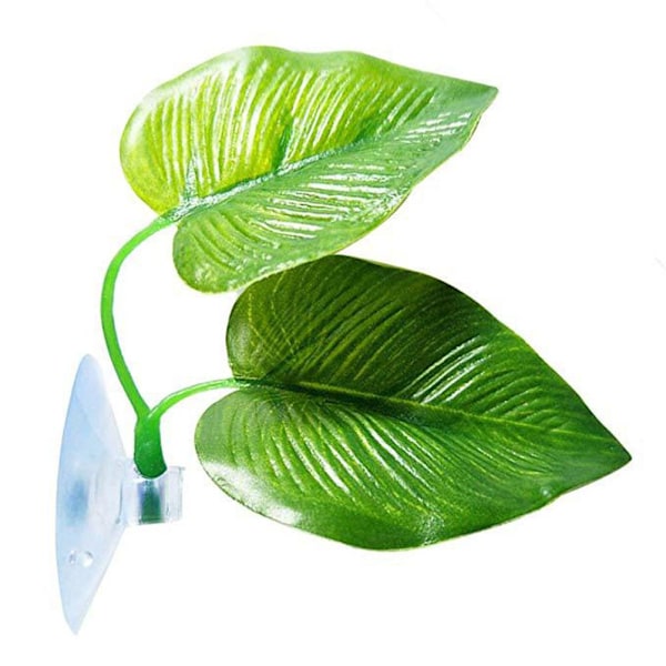 Konstgjord blad säng akvarium tillbehör fisk tank dekoration kraftfull sugkopp Betta fisk vila blad