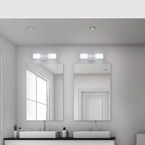 Innovativa Vägglampor för Badrum, Texturerad Svart ADA-vägglampa med Industriell Design, Högtransparens Akrylmask som Ger Mjukt och Starkt Ljus