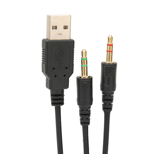 Hodetelefon lydkabel USB og 3,5 mm lydkontakt lydkabel med belysning for SteelSeries Arctis