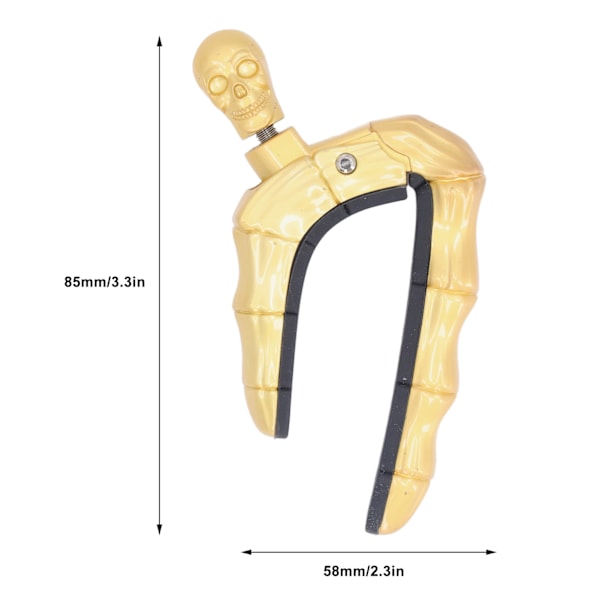 Gitarr Capo Skalle Knopp Låsande Design Mjuk Silikon Repskyddande Capo för Elektriska Akustiska Gitarrer Ukulele Guld