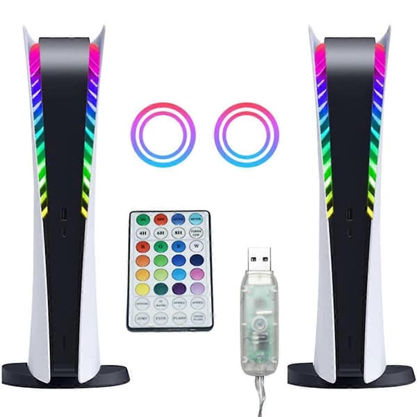 RGB LED-lyslist kompatibel med konsoll, flere effekter med belysning