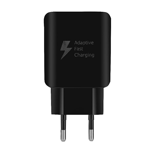 Universal QC2.0 USB-oplader EU 100-240V stik 15W hurtigoplader adapter vægtelefonoplader (sort)