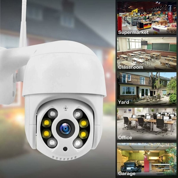 Övervakning på nästa nivå, 360 graders vy molnkompatibel, äkta dubbelskärm fullfärg mörkerseende för hemsäkerhet, 2 megapixel hög upplösning,