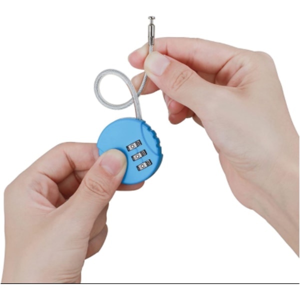 Säkert kombinationslås, återställbart vattentätt hänglås för resväskor, ryggsäckar, gymskåp, utomhusäventyr (2-pack)