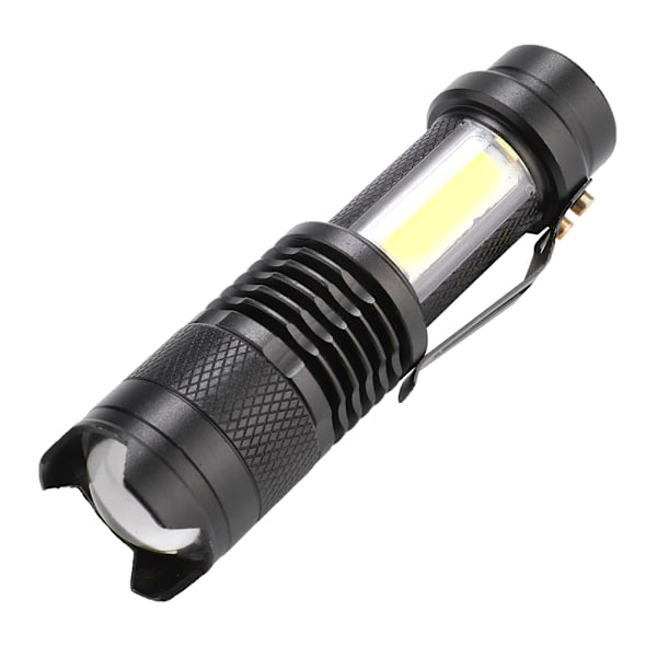 Bärbar handhållen COB LED teleskopisk zoomficklampa USB-laddningsbar