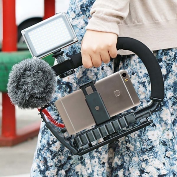 DV Handheld C-formad videostabilisator blixtstativ stabilisator
