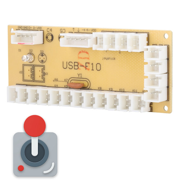 PCE Universal USB-F10 Game Joystick Kretskort Controller Kontrollpanel Montering