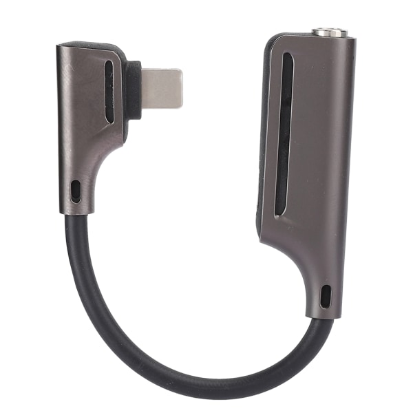 2 i 1 hörlursladdare adapter aluminiumlegering plug and play 3,5 mm hörlursuttag för IOS