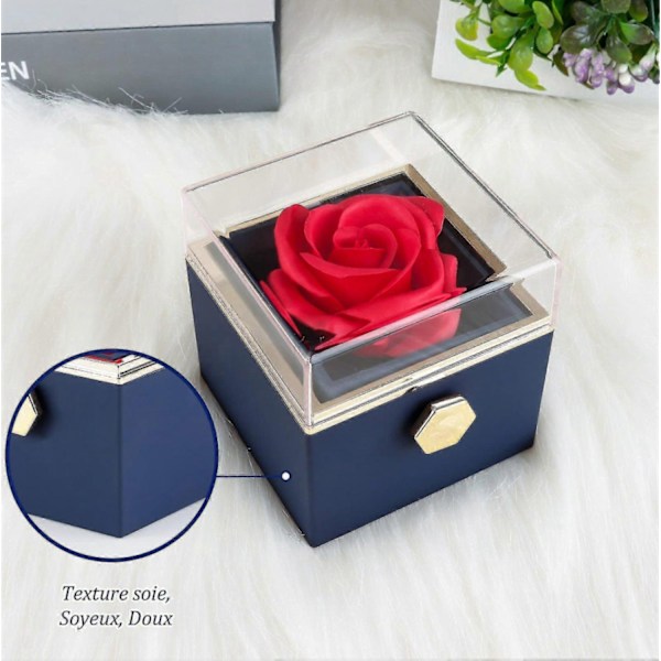 Tidlös kärlek förkroppsligad i en äkta rosa Forever Rose, komplett med elegant förpackning och unik kreativitet för värdefulla stunder