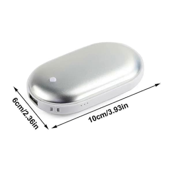 2 kpl ladattavia kädenlämmittimiä USB-virtapankki sähköinen taskulämmitin-ykc -ys