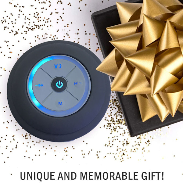 Vattentålig Bluetooth LED-duschhögtalare FM-radio TF-kort