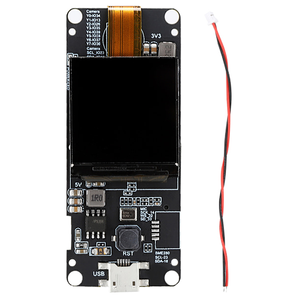 Camera Plus ESP32-DOWDQ6 8MB SPRAM Fisheye Lens Extension Module Board med 1,3 tums display