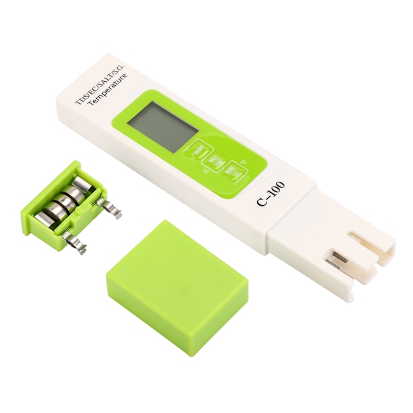 Snabbavläst vattenkvalitetsmätare, 4 i 1 digitala testkit för dricksvatten, pool, akvarium, spa eller hydroponiskt system, känslig elektrod