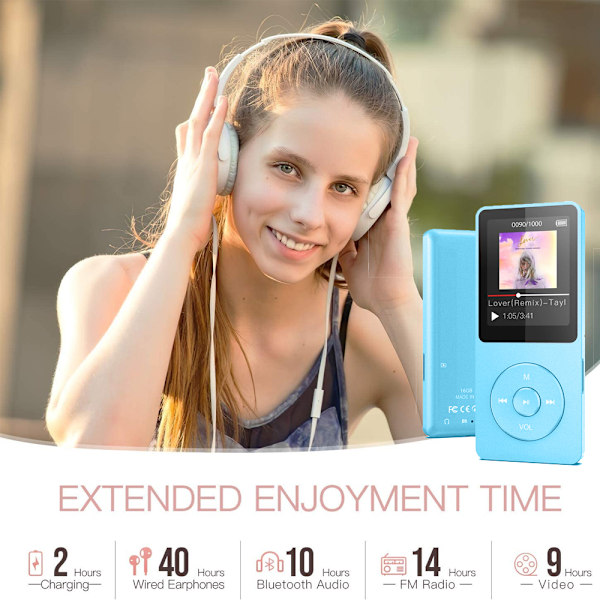 Kort MP4-spelare Mini MP3 Student Walkman 8G Maskinlagring